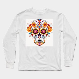 Day of the Dead Sugar Skull 8 Long Sleeve T-Shirt